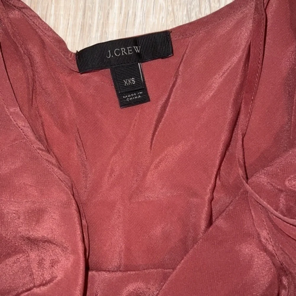 J.Crew rusty orange satin tank top silky‎